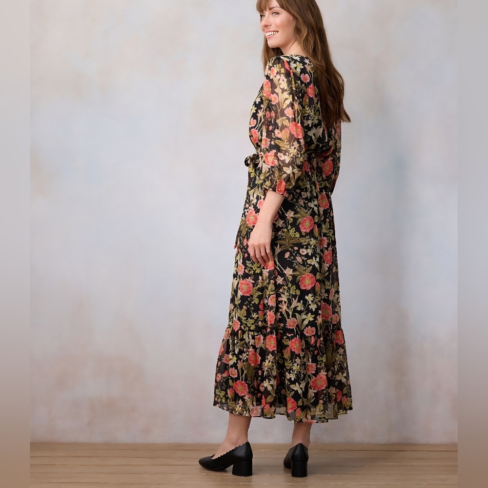 LC Lauren Conrad Black Floral Maxi Dress | Size XXL - NWT - Picture 6 of 8